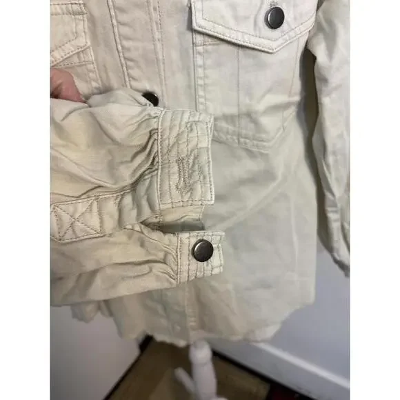 Brand New Free People We The Free Cream Button-Up Shirt Jacket Small NWOT - Picture 4 of 8